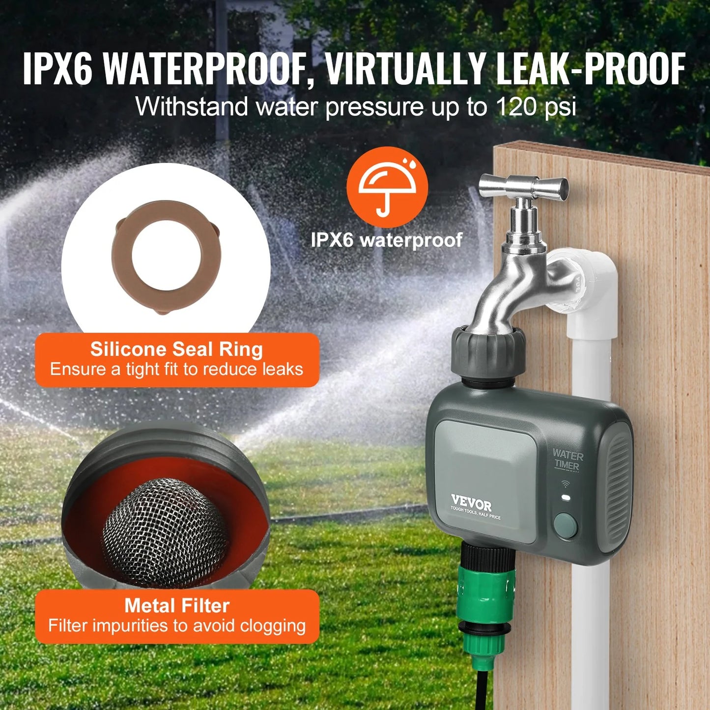 VEVOR Wifi Sprinkler Timer, Single Outlet, Smart Hose valve - ROCKY MOUNTAIN HOMESTEAD