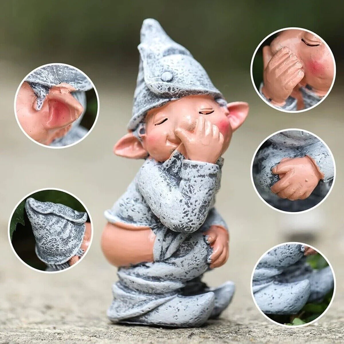 Pooping Naughty Gnome Miniature Statue Funny Resin Dwarf Home Garden Ornament US - ROCKY MOUNTAIN HOMESTEAD