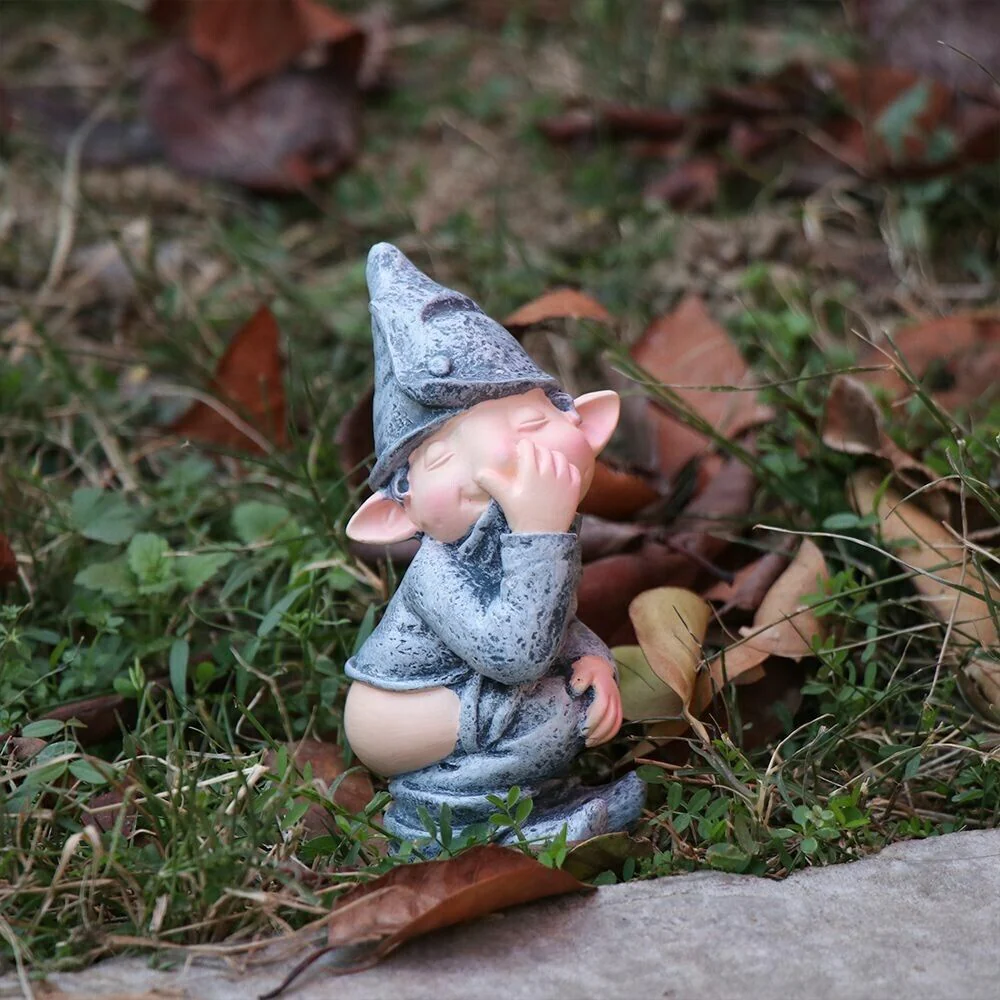 Pooping Naughty Gnome Miniature Statue Funny Resin Dwarf Home Garden Ornament US - ROCKY MOUNTAIN HOMESTEAD