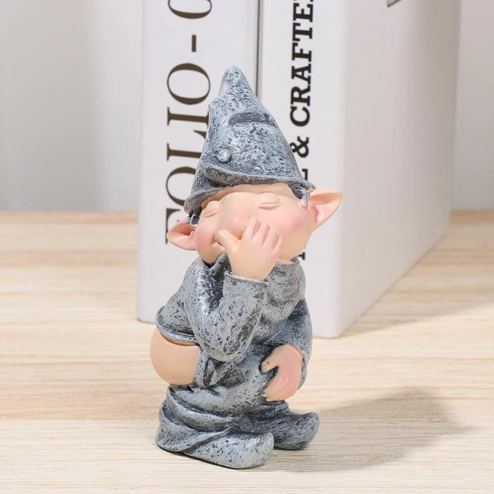 Pooping Naughty Gnome Miniature Statue Funny Resin Dwarf Home Garden Ornament US - ROCKY MOUNTAIN HOMESTEAD