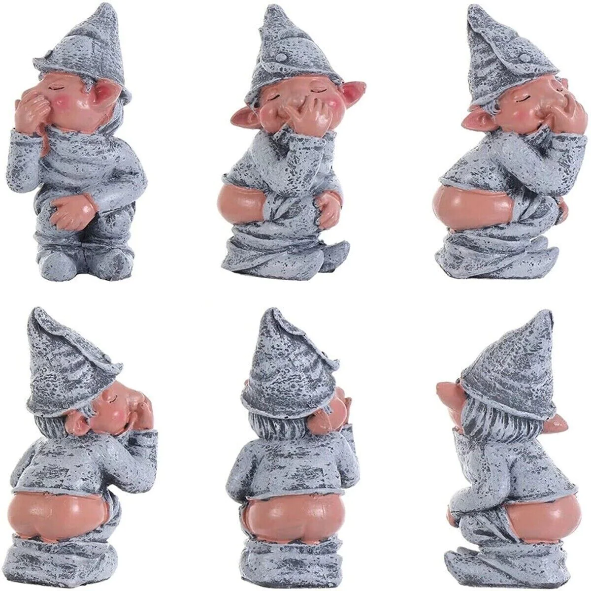 Pooping Naughty Gnome Miniature Statue Funny Resin Dwarf Home Garden Ornament US - ROCKY MOUNTAIN HOMESTEAD