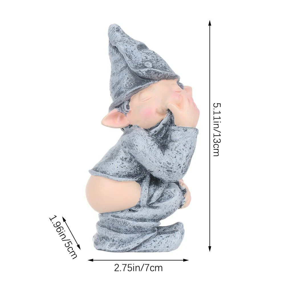 Pooping Naughty Gnome Miniature Statue Funny Resin Dwarf Home Garden Ornament US - ROCKY MOUNTAIN HOMESTEAD