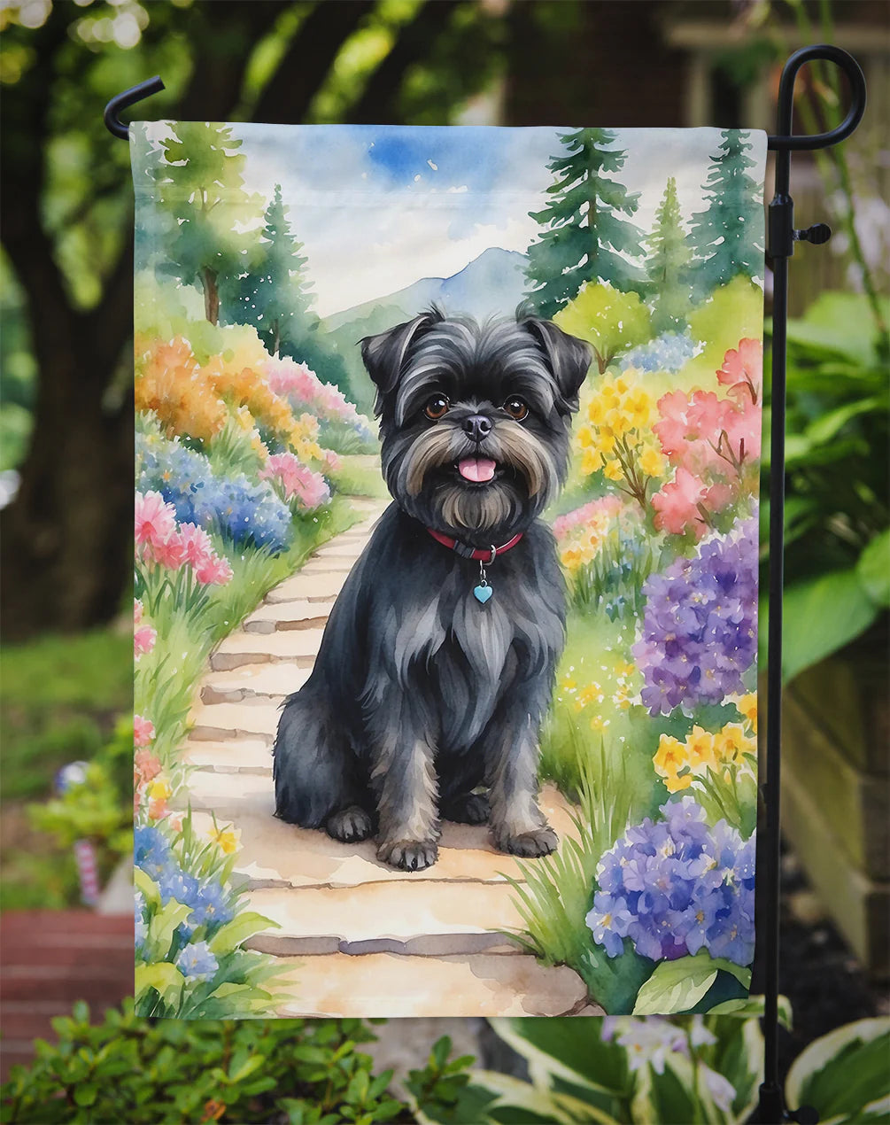 Affenpinscher Spring Garden Garden Flag - ROCKY MOUNTAIN HOMESTEAD