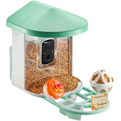 VEVOR Smart Bird Feeder with Camera 2K HD AI Identify Bird Species Auto Capture - ROCKY MOUNTAIN HOMESTEAD 