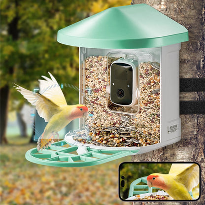 VEVOR Smart Bird Feeder with Camera 2K HD AI Identify Bird Species Auto Capture - ROCKY MOUNTAIN HOMESTEAD 