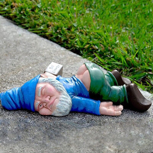 Drunk Dwarf Garden Gnome Decoration Drunken Ornament Decor Yard Patio Lawn US - ROCKY MOUNTAIN HOMESTEAD 