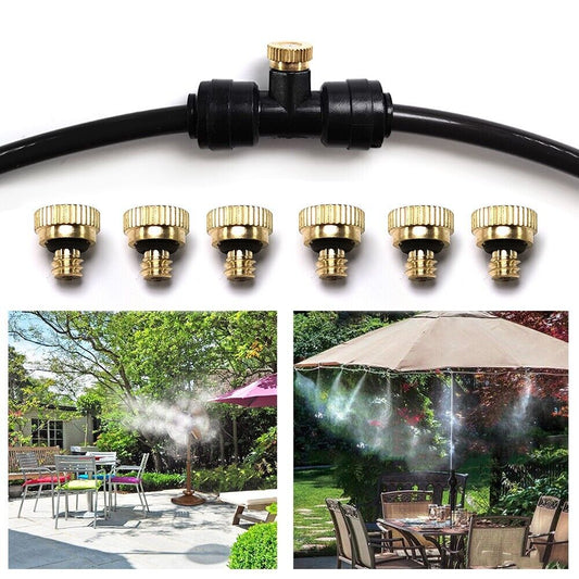 20X Brass Misting Nozzles Mister Sprinkler Outdoor Cooling System Garden Sprayer - ROCKY MOUNTAIN HOMESTEAD 