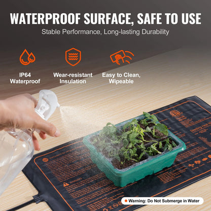 VEVOR Seedling Heat Mat W/ Digital Thermostat - ROCKY MOUNTAIN HOMESTEAD 