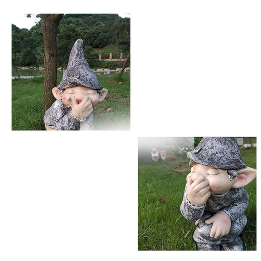 Pooping Naughty Gnome Miniature Statue Funny Resin Dwarf Home Garden Ornament US - ROCKY MOUNTAIN HOMESTEAD 