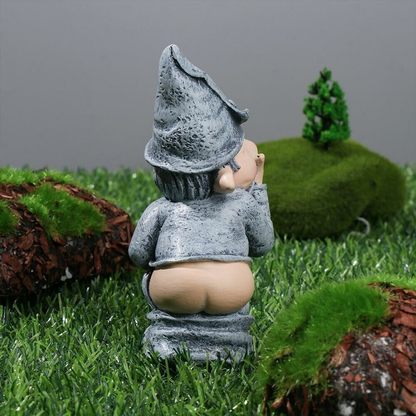 Pooping Naughty Gnome Miniature Statue Funny Resin Dwarf Home Garden Ornament US - ROCKY MOUNTAIN HOMESTEAD 