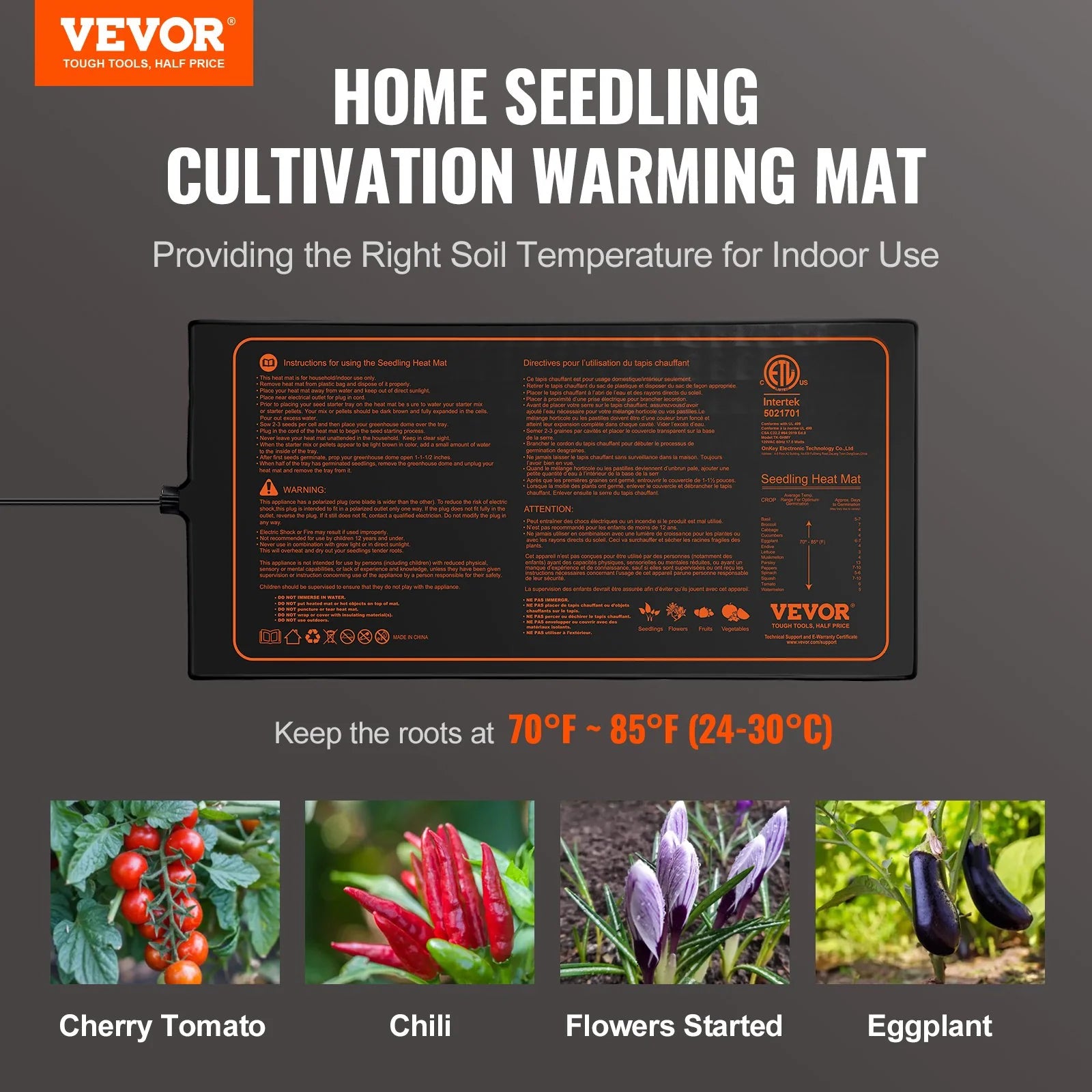 VEVOR Seedling Heat Mat W/ Digital Thermostat - ROCKY MOUNTAIN HOMESTEAD 
