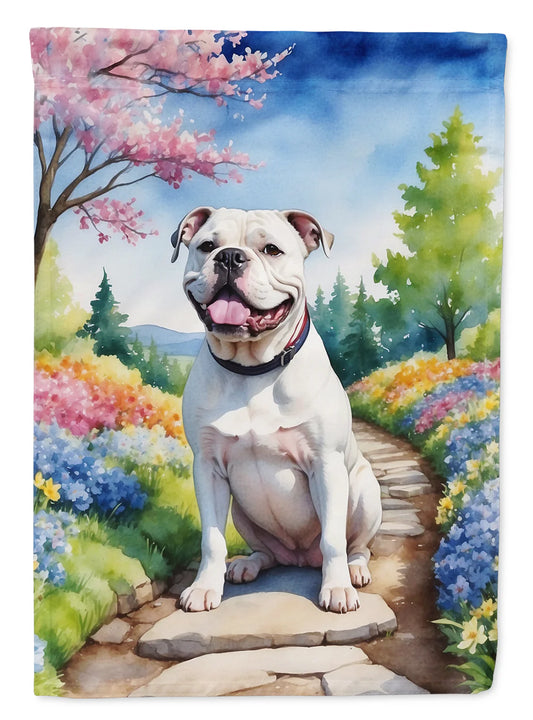 American Bulldog Spring Garden Garden Flag - ROCKY MOUNTAIN HOMESTEAD 