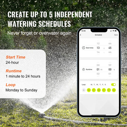 VEVOR Wifi Sprinkler Timer, Single Outlet, Smart Hose valve - ROCKY MOUNTAIN HOMESTEAD 
