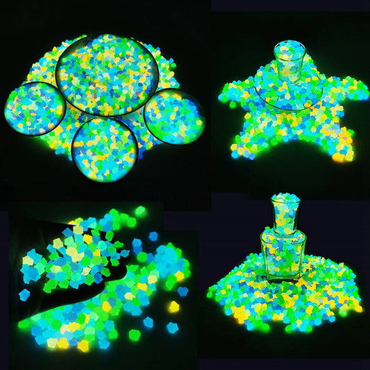300PCS Glow in the Dark Pebbles Garden Glowing Rocks Fish Tank Luminous Stones - ROCKY MOUNTAIN HOMESTEAD 